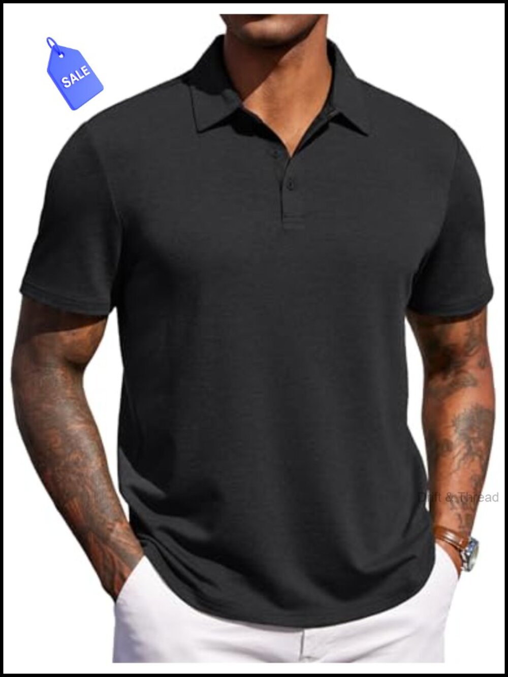Men's Polo Shirt Short Sleeve Casual Summer Collared Top